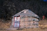 The word yurt is originally from a Turkic word referring to the imprint left in the ground by a moved yurt, and by extension, sometimes a person's homeland, kinsmen, or feudal appanage. The term came to be used in reference to the physical tent-like dwellings only in other languages.