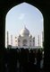 India: The Taj Mahal framed by the front entrance, Agra, Uttar Pradesh